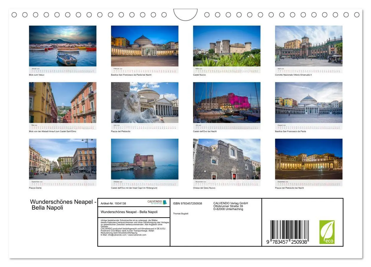 Bild: 9783457250938 | Wunderschönes Neapel - Bella Napoli (Wandkalender 2026 DIN A4...
