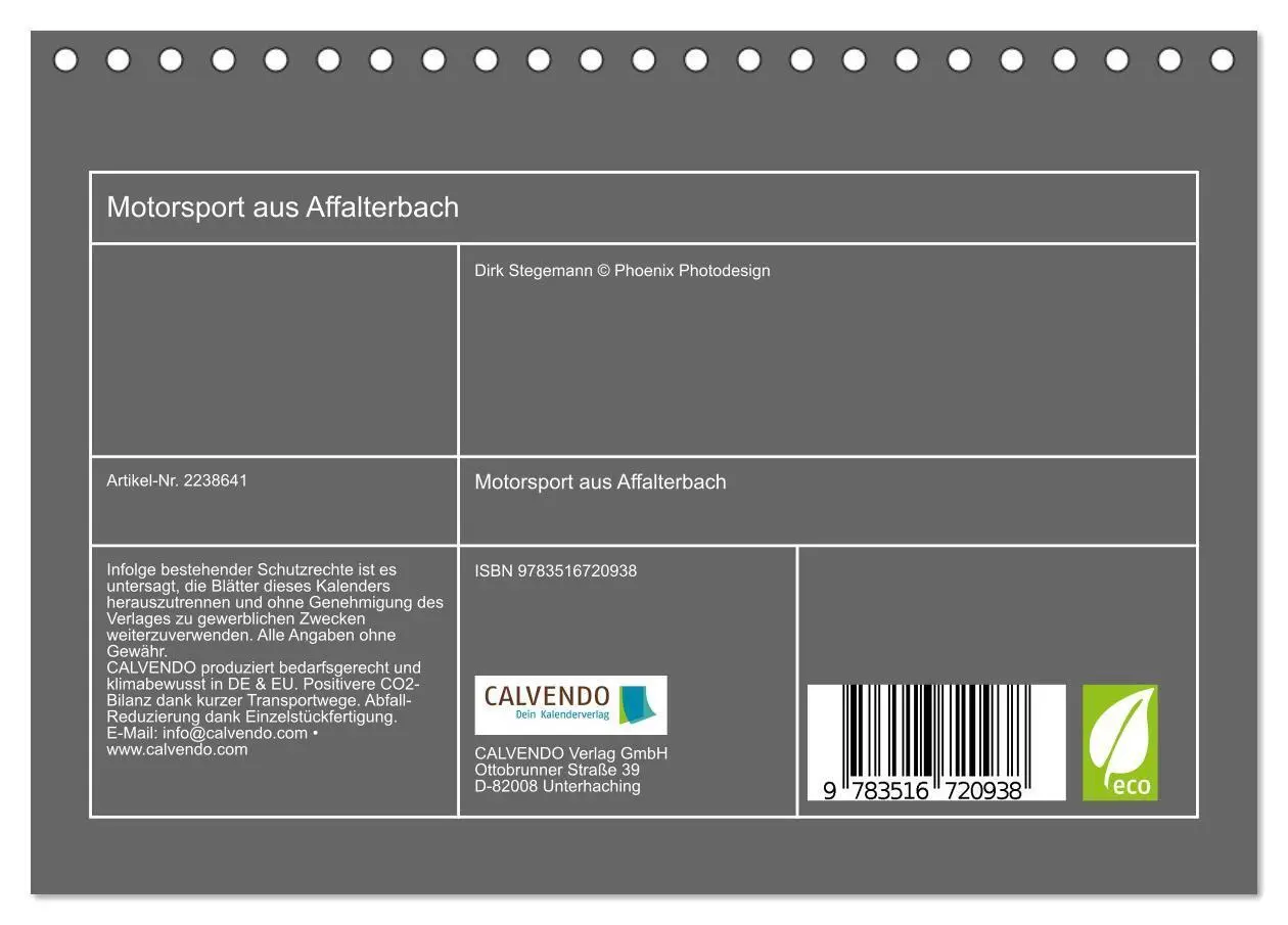 Bild: 9783516720938 | Motorsport aus Affalterbach (Tischkalender 2026 DIN A5 quer),...
