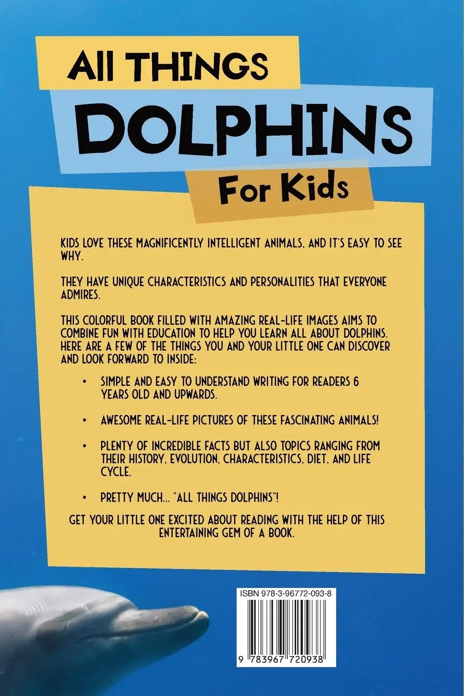 Rückseite: 9783967720938 | All Things Dolphins For Kids | Animal Reads | Taschenbuch | Englisch