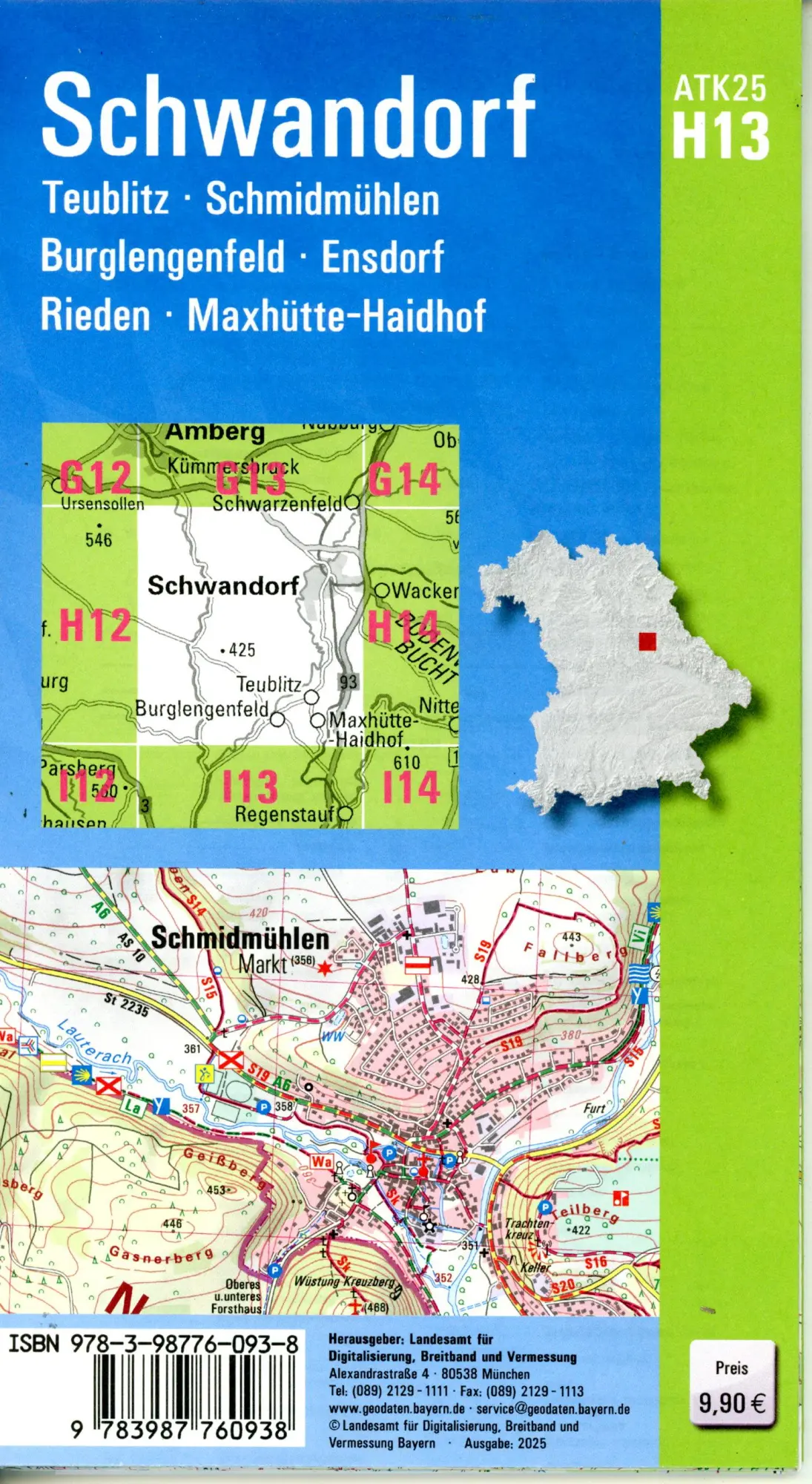 Bild: 9783987760938 | ATK25-H13 Schwandorf (Amtliche Topographische Karte 1:25000) | Deutsch