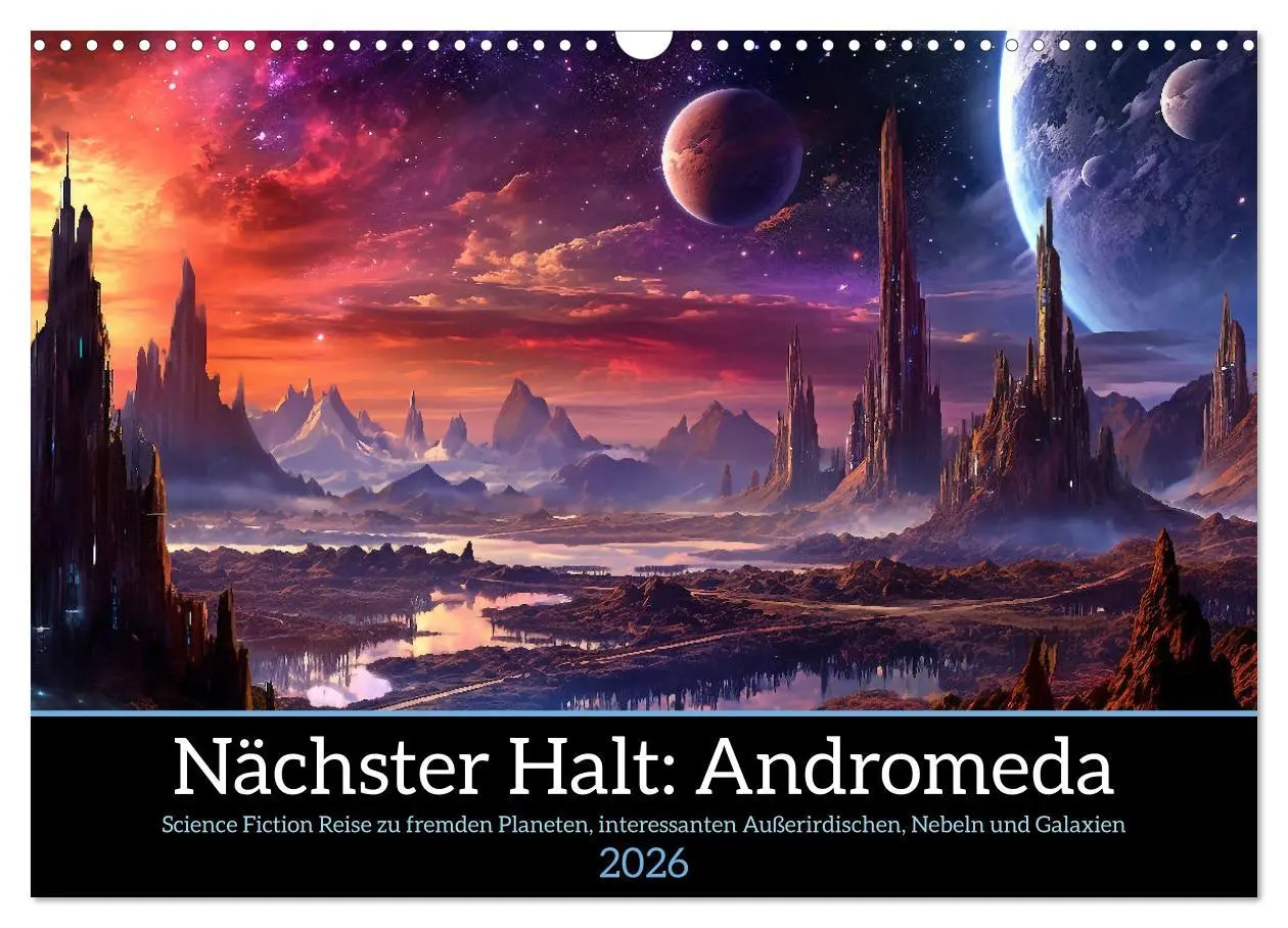 Cover: 9783457521038 | Nächster Halt Andromeda (Wandkalender 2026 DIN A3 quer), CALVENDO...