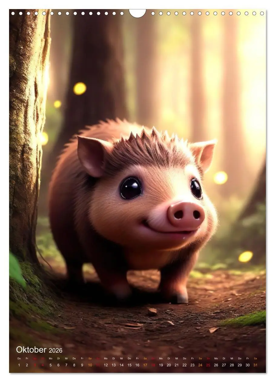 Bild: 9783516301038 | Tiere im Zauberwald (Wandkalender 2026 DIN A3 hoch), CALVENDO...