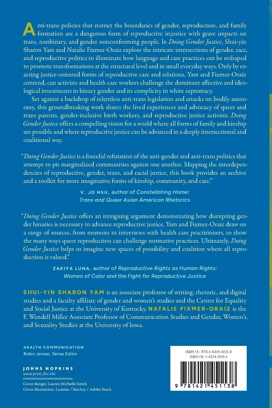 Rückseite: 9781421451138 | Doing Gender Justice | Queering Reproduction, Kin, and Care | Buch
