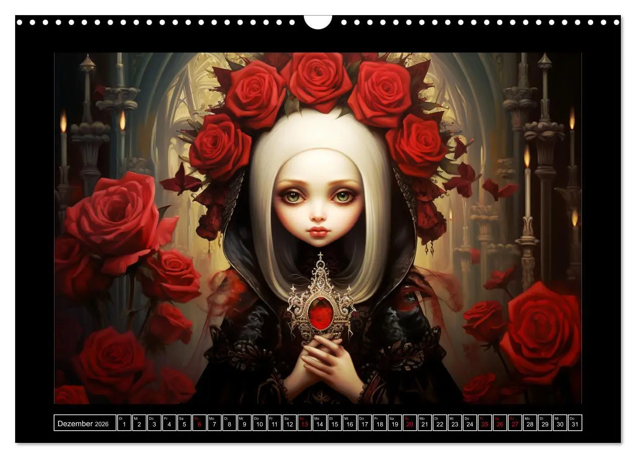 Bild: 9783457511138 | Little Gothic Queens. Surrealistische Illustrationen (Wandkalender...
