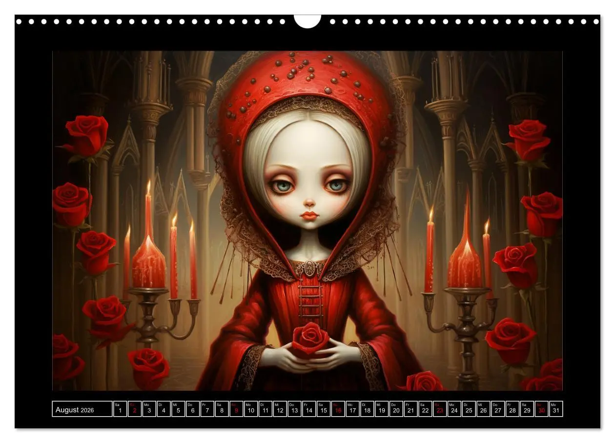 Bild: 9783457511138 | Little Gothic Queens. Surrealistische Illustrationen (Wandkalender...