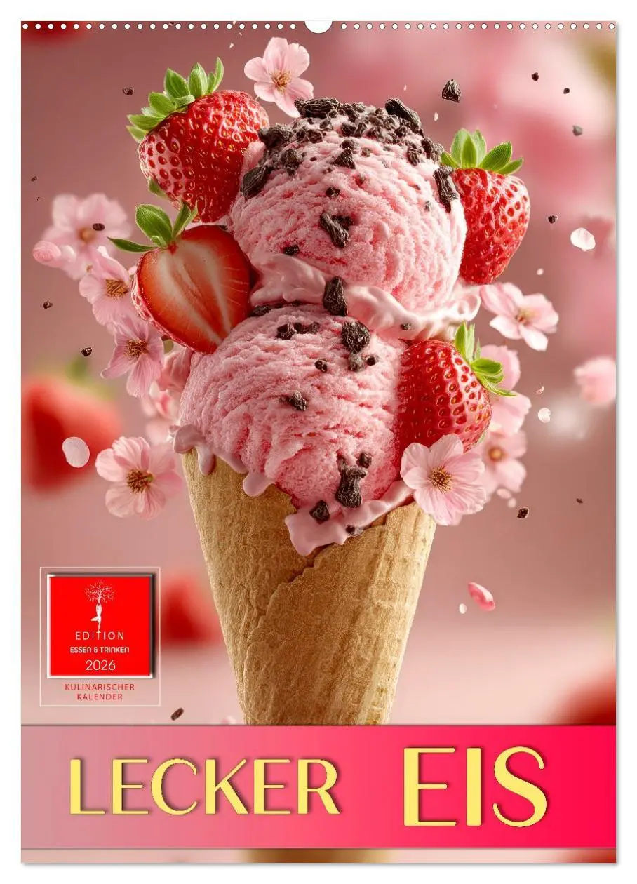 Cover: 9783516601138 | Lecker Eis (Wandkalender 2026 DIN A2 hoch), CALVENDO Monatskalender