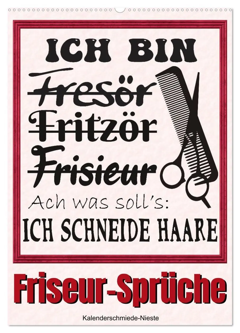 Cover: 9783569481138 | Friseur-Sprüche (Wandkalender 2027 DIN A2 hoch), CALVENDO...