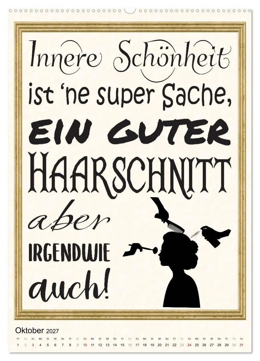 Bild: 9783569481138 | Friseur-Sprüche (Wandkalender 2027 DIN A2 hoch), CALVENDO...
