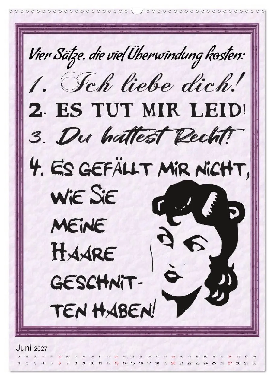Bild: 9783569481138 | Friseur-Sprüche (Wandkalender 2027 DIN A2 hoch), CALVENDO...