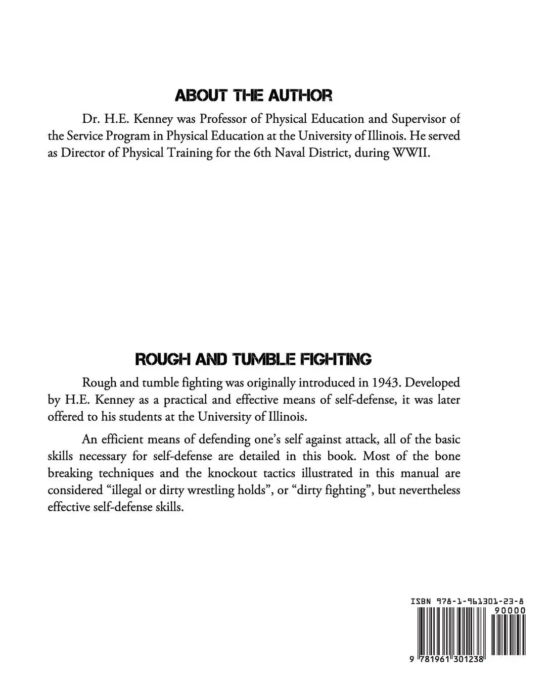 Rückseite: 9781961301238 | Rough and Tumble Fighting | H. E. Kenney | Taschenbuch | Englisch