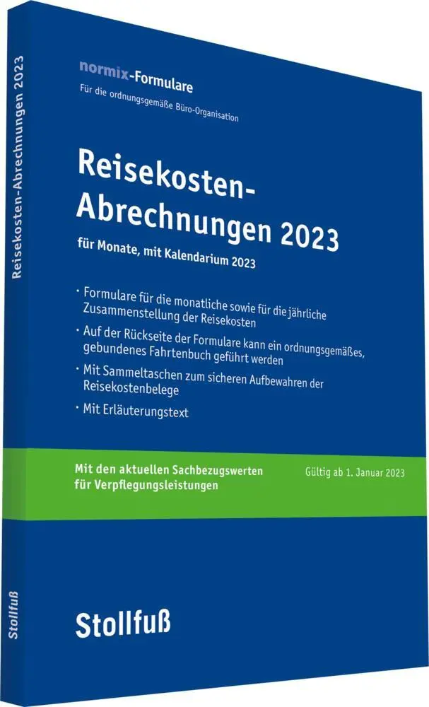 Cover: 9783083111238 | Reisekosten-Abrechnung 2023 mit Kalendarium | Taschenbuch | Deutsch