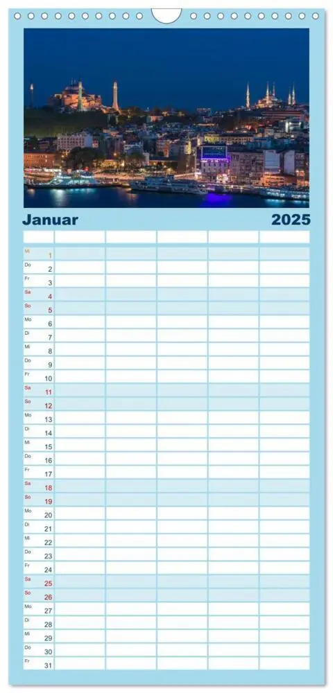 Bild: 9783457121238 | Familienplaner 2025 - Istanbul - Stadt am Bosporus mit 5 Spalten...