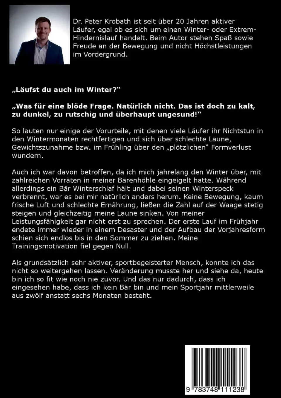 Rückseite: 9783748111238 | Joggen im Winter | Peter Krobath | Taschenbuch | 104 S. | Deutsch