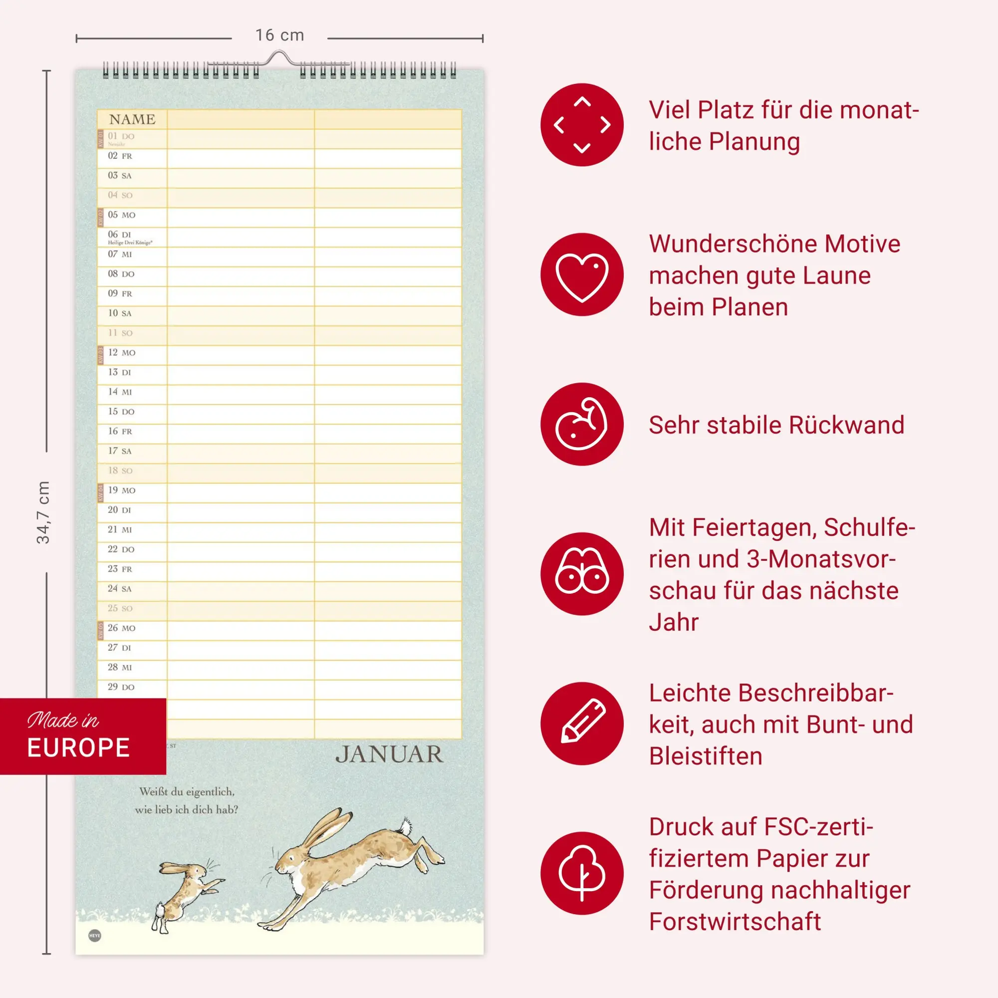 Bild: 9783756411238 | Weißt du eigentlich, wie lieb ich dich hab? Planer für zwei 2026