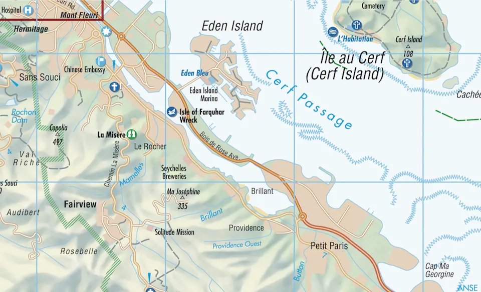 Bild: 9783866091238 | Seychellen 1 : 50 000 | (Land-)Karte | Borch Maps | 2 S. | Deutsch