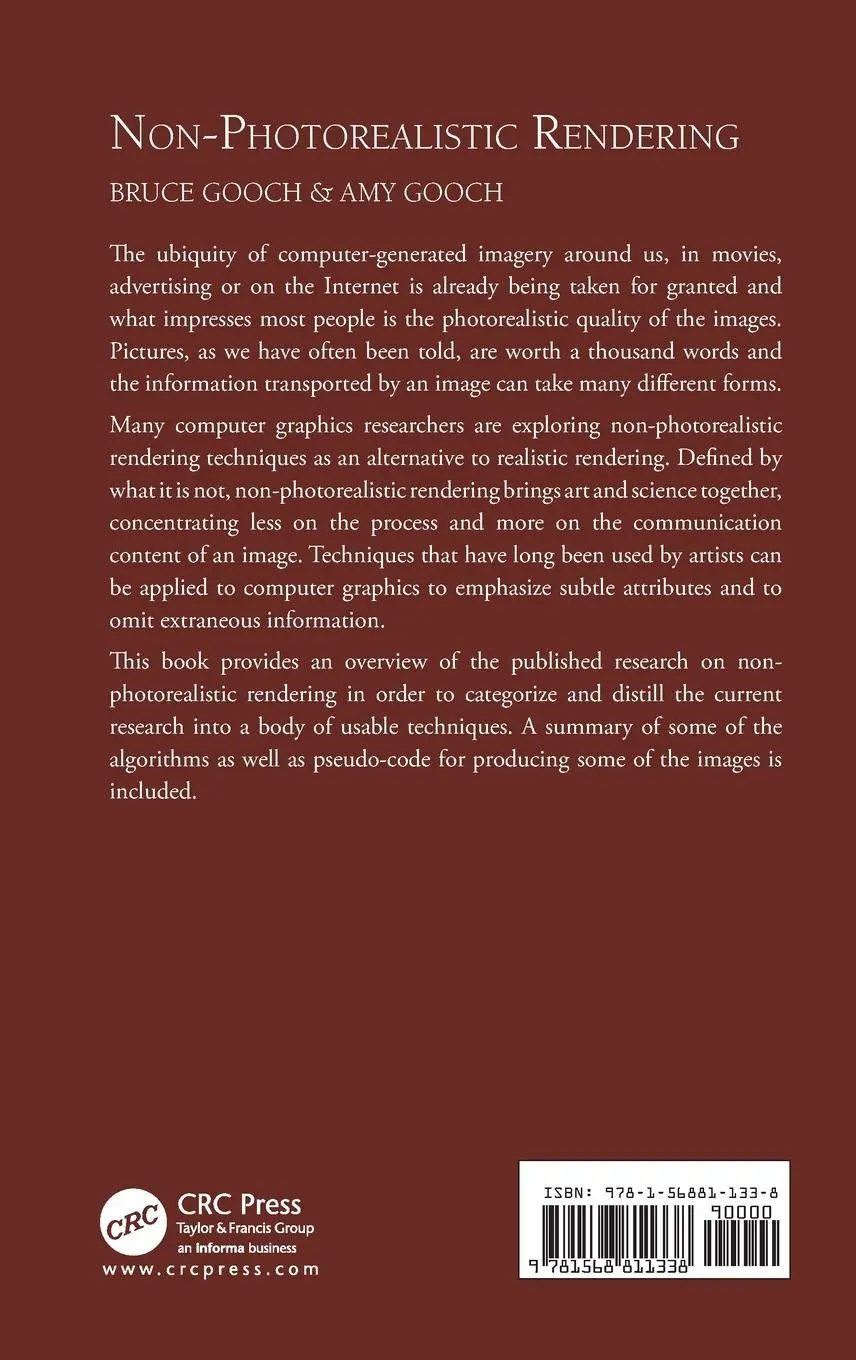 Rückseite: 9781568811338 | Non-Photorealistic Rendering | Bruce Gooch (u. a.) | Buch | Englisch