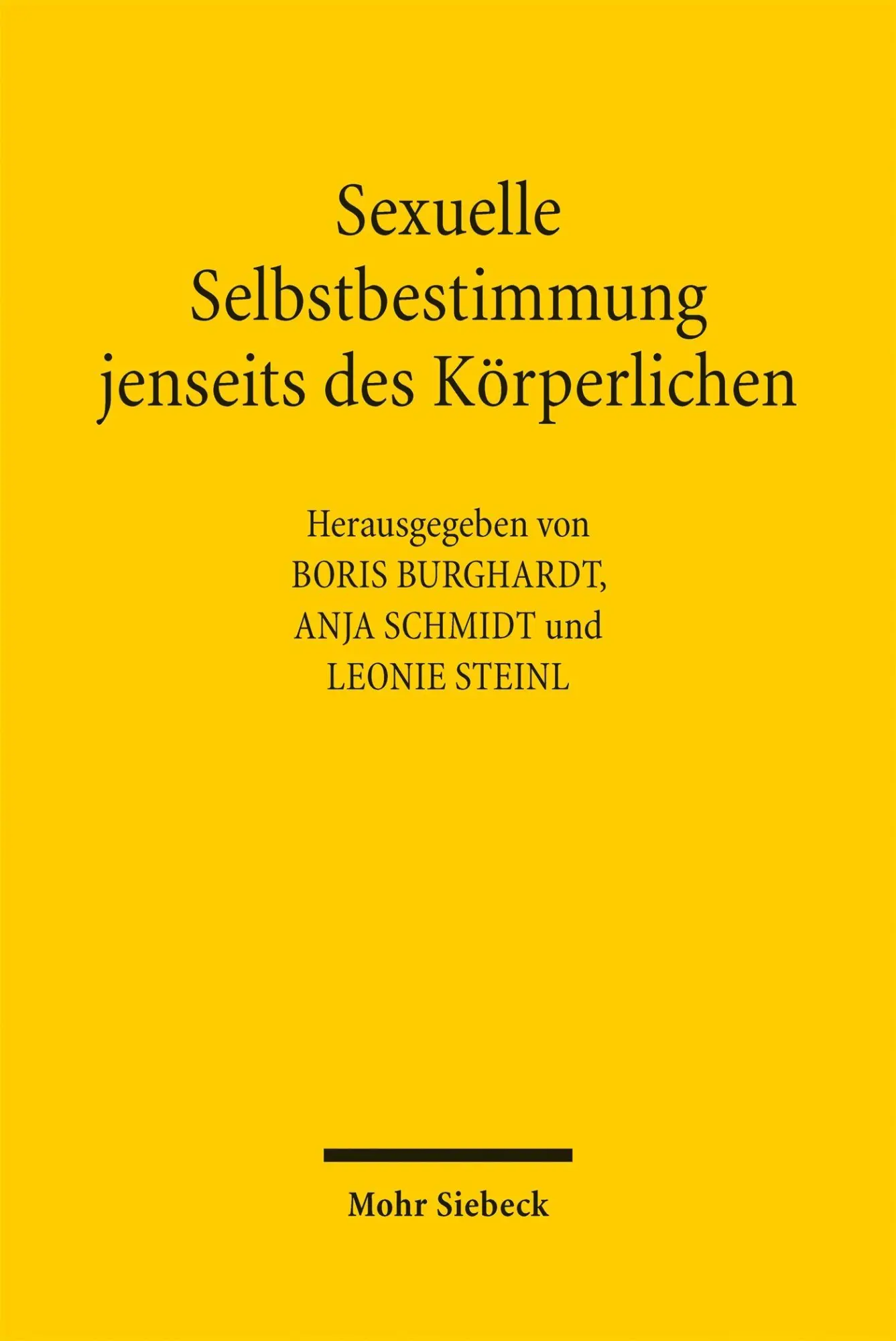 Cover: 9783161621338 | Sexuelle Selbstbestimmung jenseits des Körperlichen | Taschenbuch