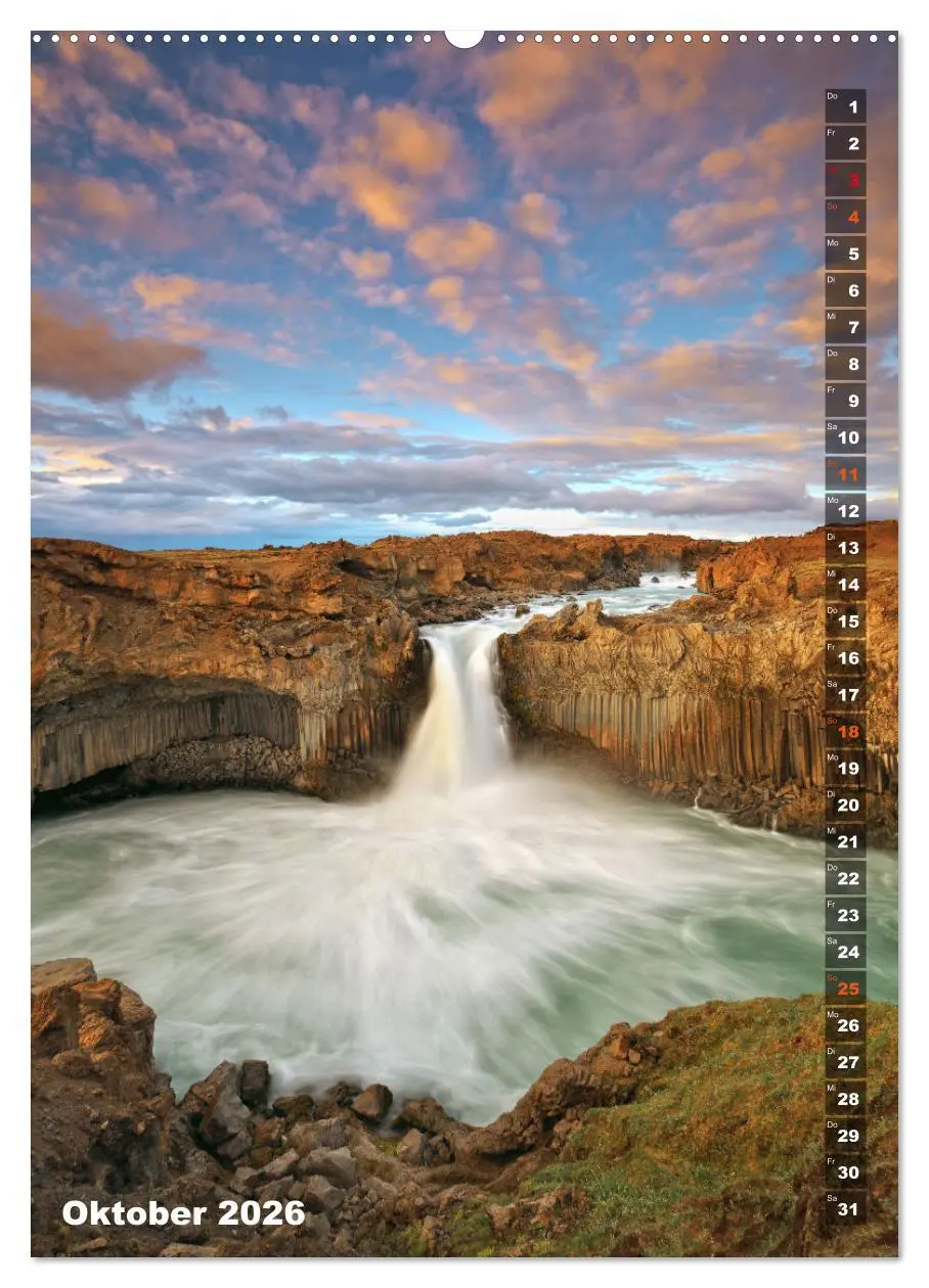 Bild: 9783516371338 | Wasserfälle auf Island (Wandkalender 2026 DIN A2 hoch), CALVENDO...