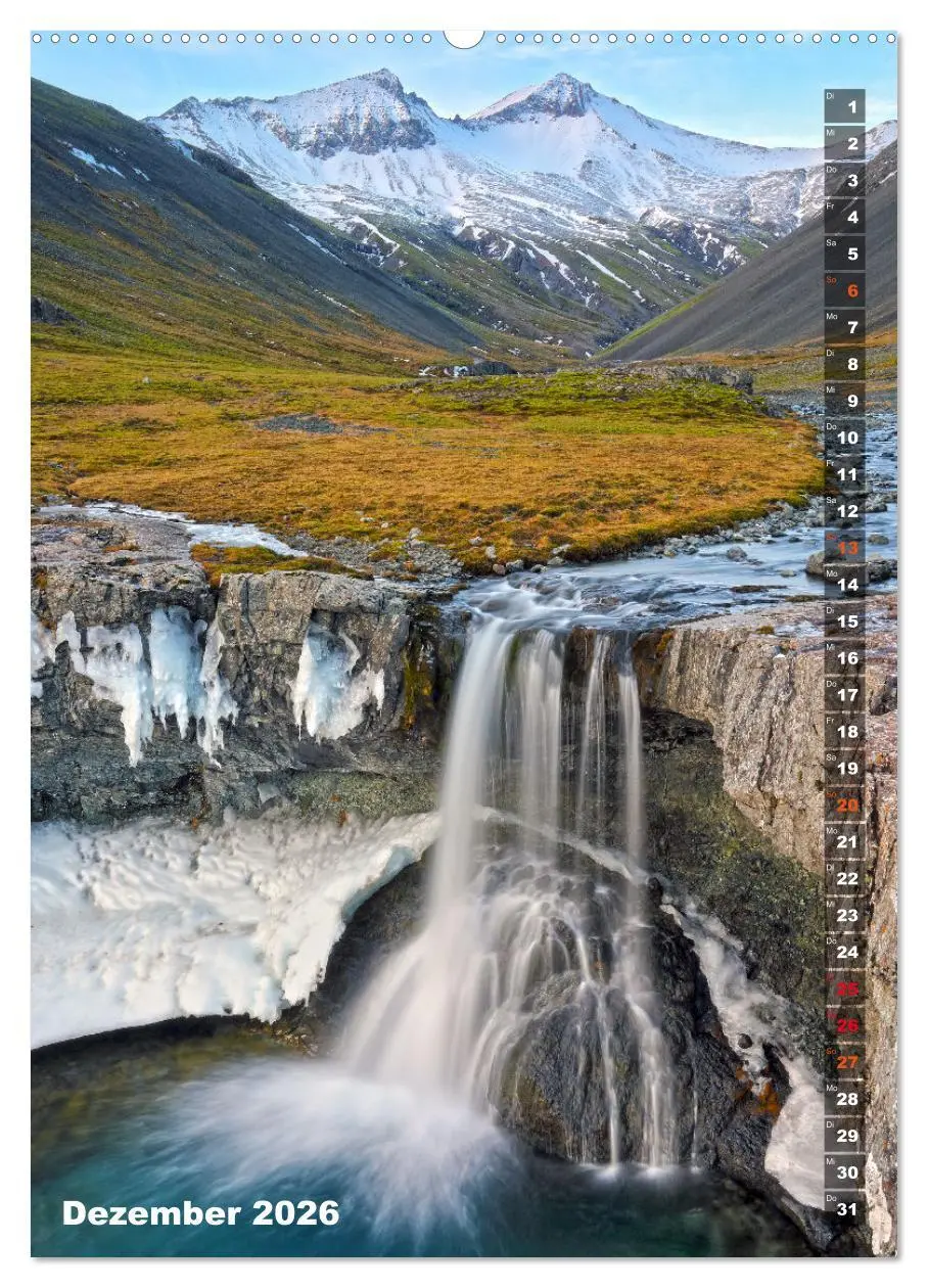 Bild: 9783516371338 | Wasserfälle auf Island (Wandkalender 2026 DIN A2 hoch), CALVENDO...