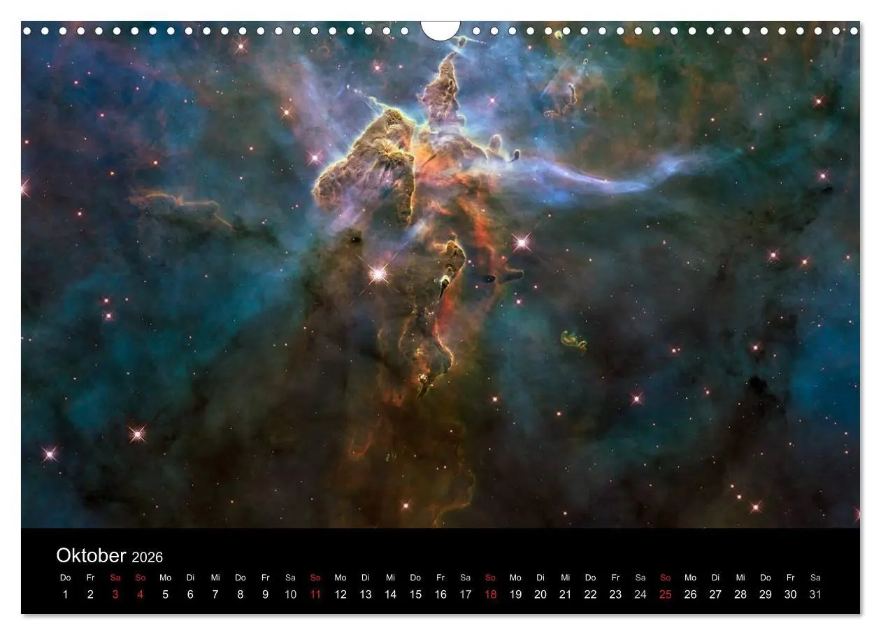 Bild: 9783457961438 | Der Weltraum. Spektakuläre Gasnebel und Galaxien (Wandkalender 2026...