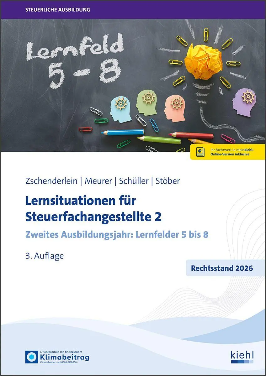 Cover: 9783470111438 | Lernsituationen für Steuerfachangestellte 2 | Zschenderlein (u. a.)