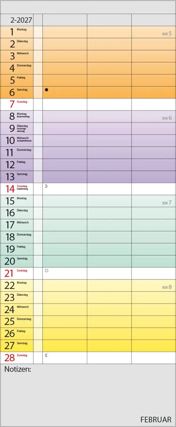 Bild: 9783819301438 | Farbenspiel - Planer für 2 2027 | Verlag Korsch | Kalender | 14 S.