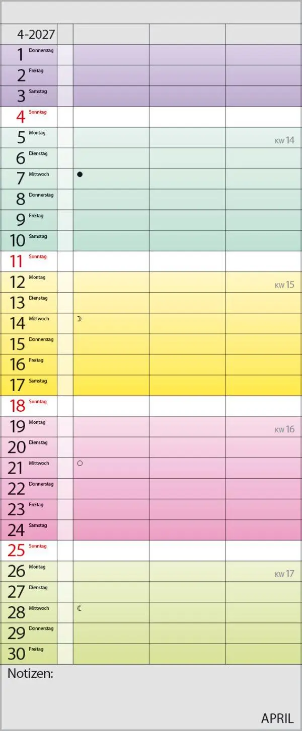 Bild: 9783819301438 | Farbenspiel - Planer für 2 2027 | Verlag Korsch | Kalender | 14 S.