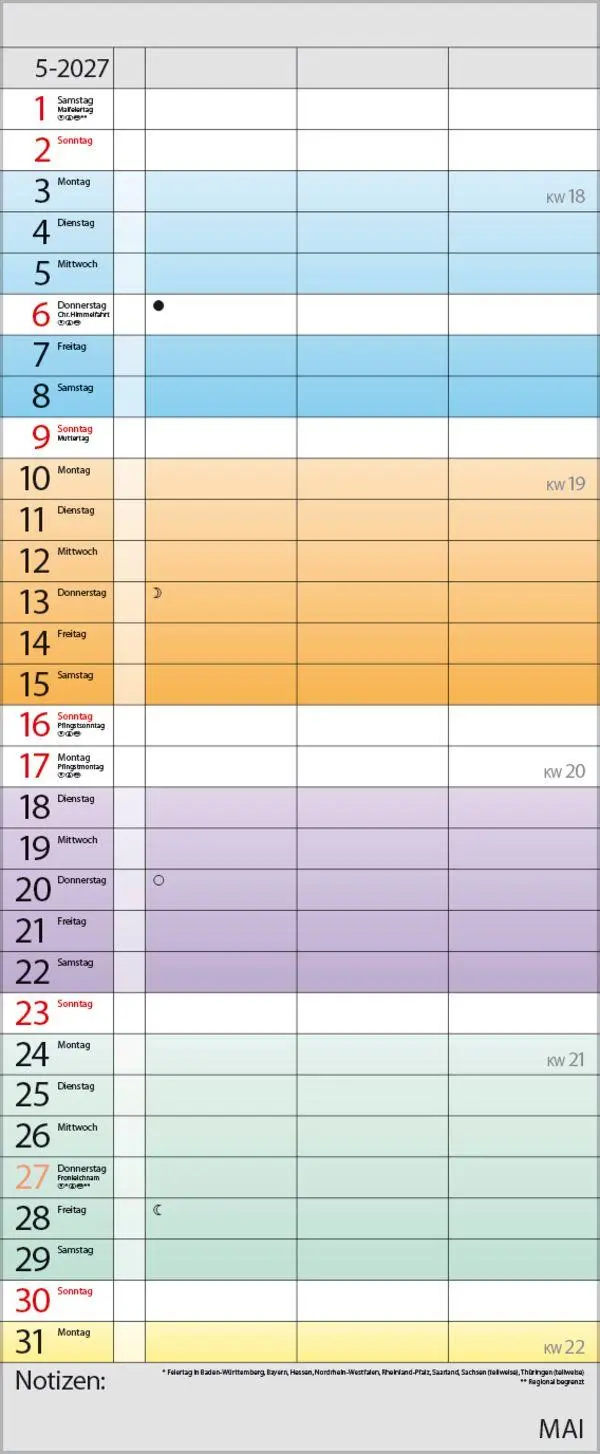 Bild: 9783819301438 | Farbenspiel - Planer für 2 2027 | Verlag Korsch | Kalender | 14 S.