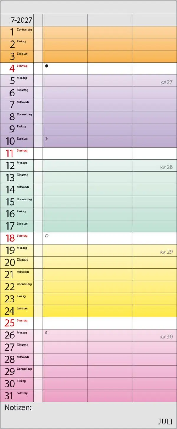 Bild: 9783819301438 | Farbenspiel - Planer für 2 2027 | Verlag Korsch | Kalender | 14 S.