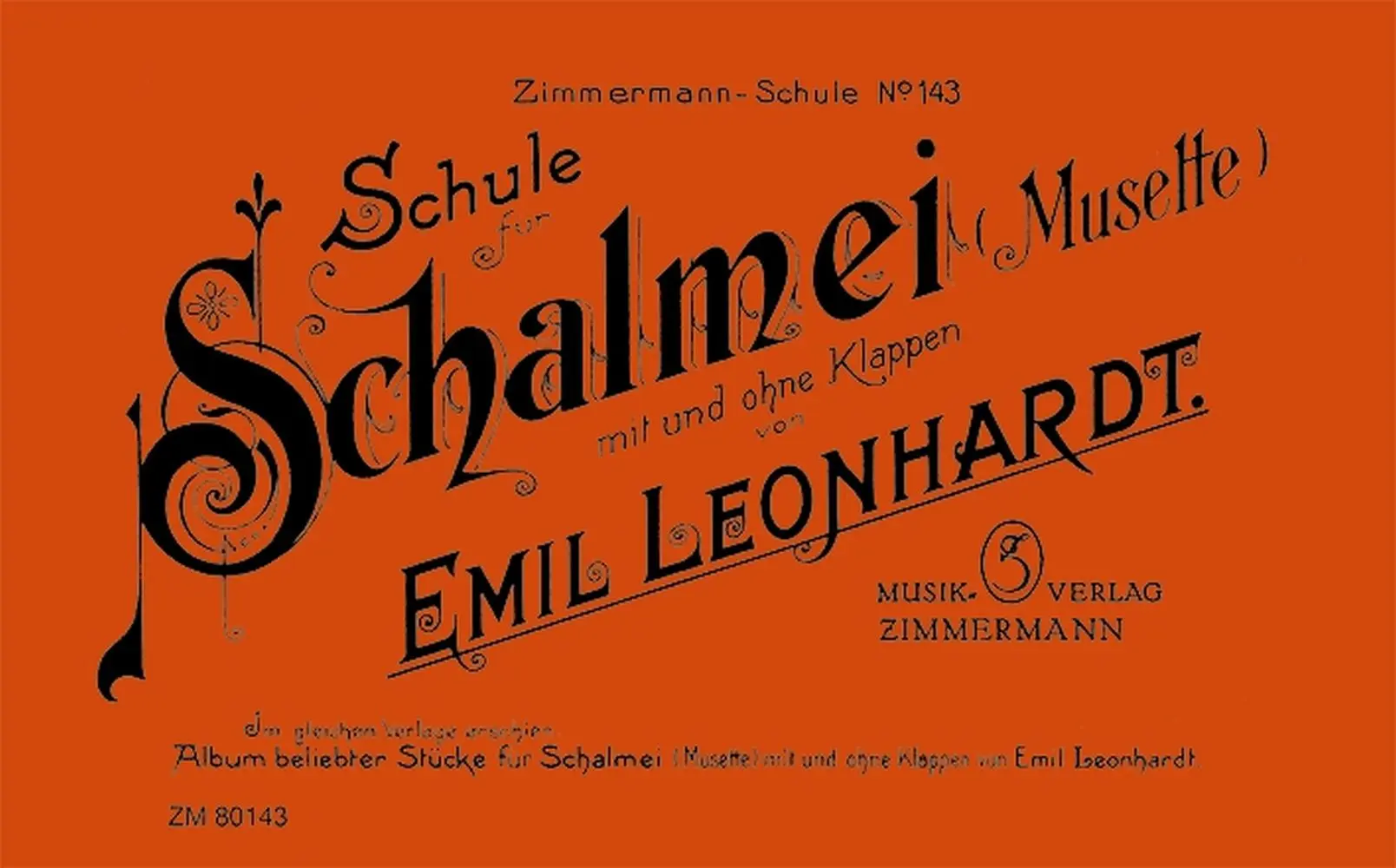 Cover: 9790010801438 | Schule für Schalmei | Emil Leonhardt | Schulen | Buch | Deutsch | 2011