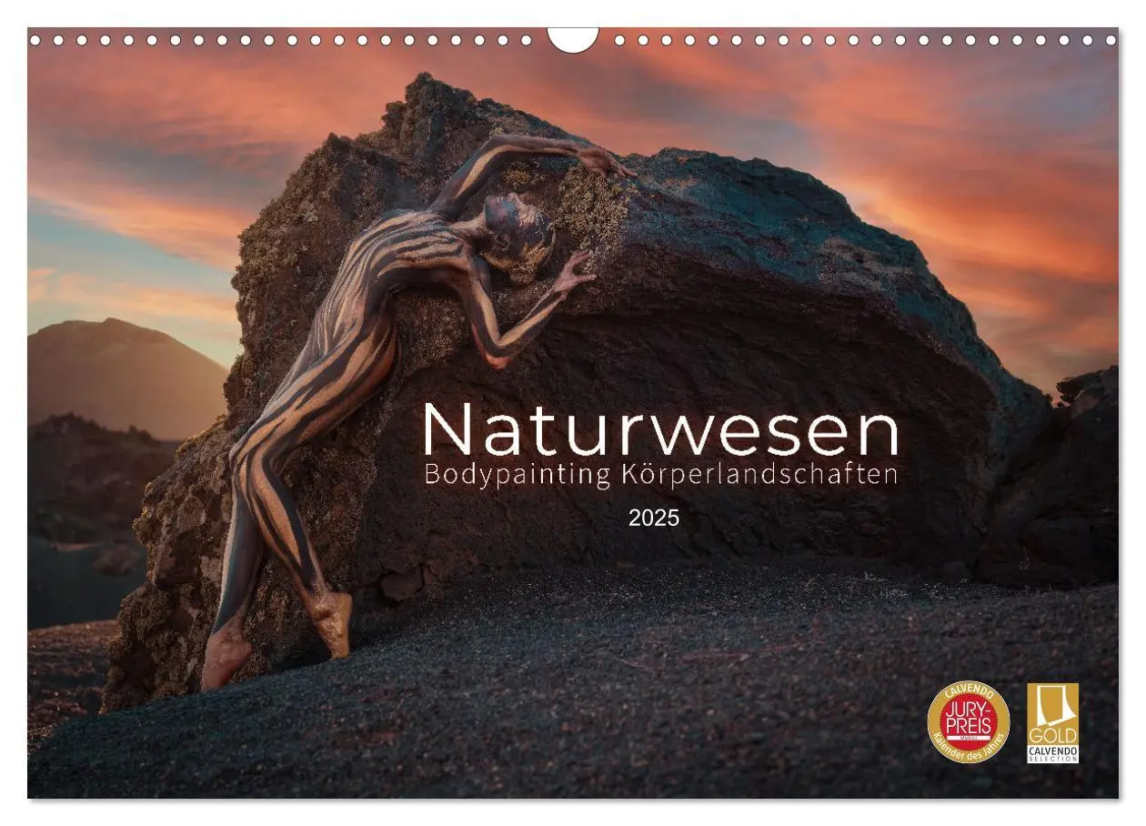 Cover: 9783383911538 | Naturwesen - Bodypainting Körperlandschaften (Wandkalender 2025 DIN...