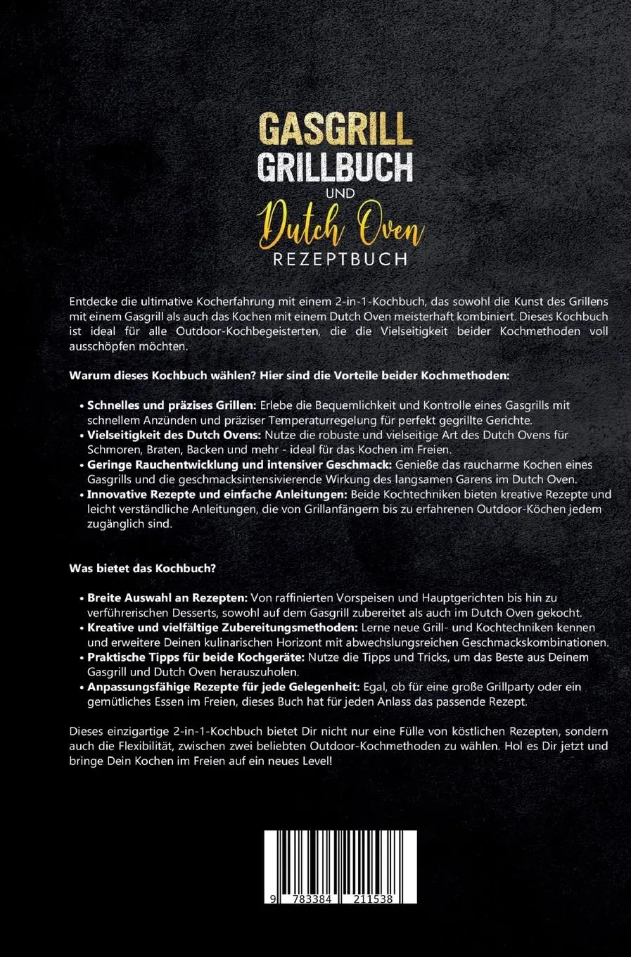 Rückseite: 9783384211538 | Gasgrill Grillbuch und Dutch Oven Rezeptbuch | Jan Schmidt | Buch