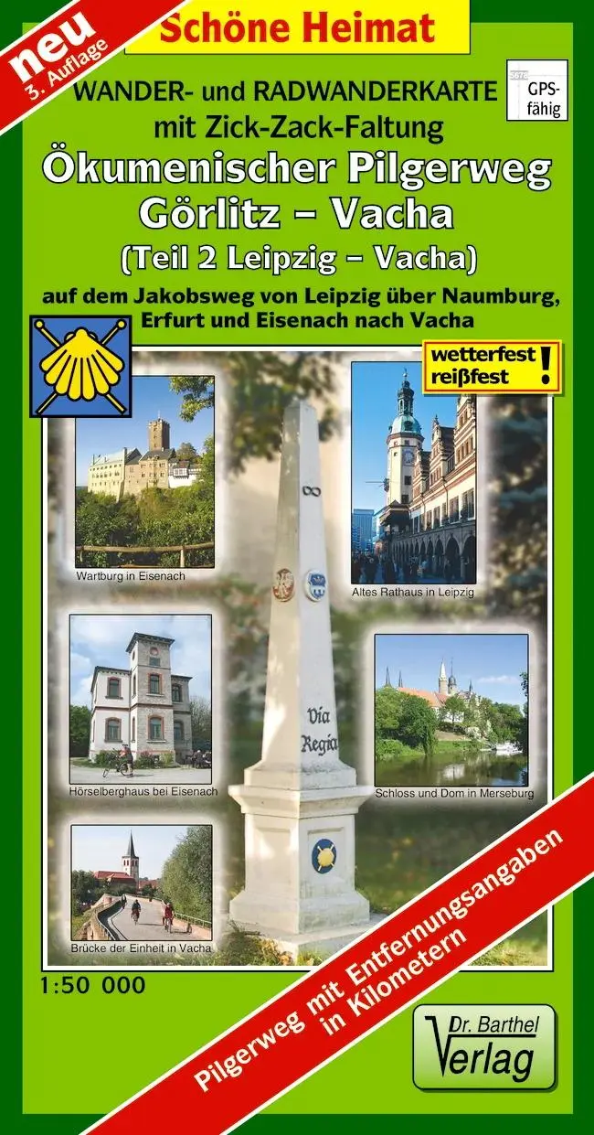 Cover: 9783895911538 | Wander- und Radwanderkarte Ökumenischer Pilgerweg Görlitz-Vacha...