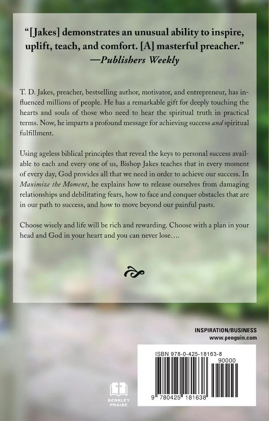 Rückseite: 9780425181638 | Maximize the Moment | God's Action Plan For Your Life | T. D. Jakes