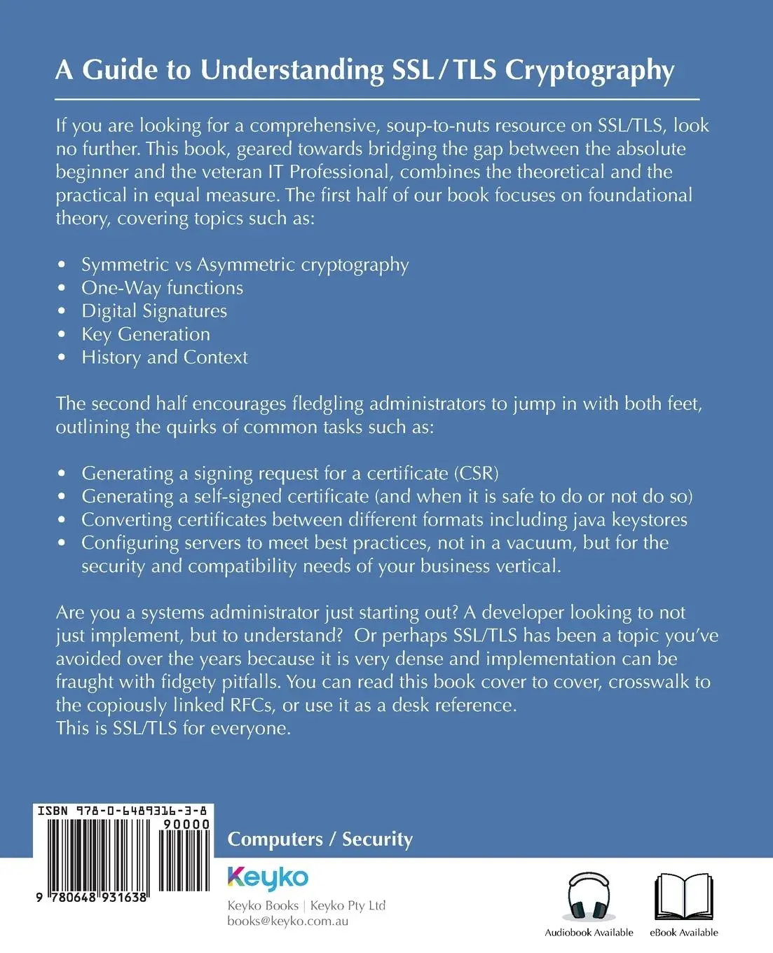 Rückseite: 9780648931638 | SSL/TLS Under Lock and Key | Paul Baka (u. a.) | Taschenbuch | 2021