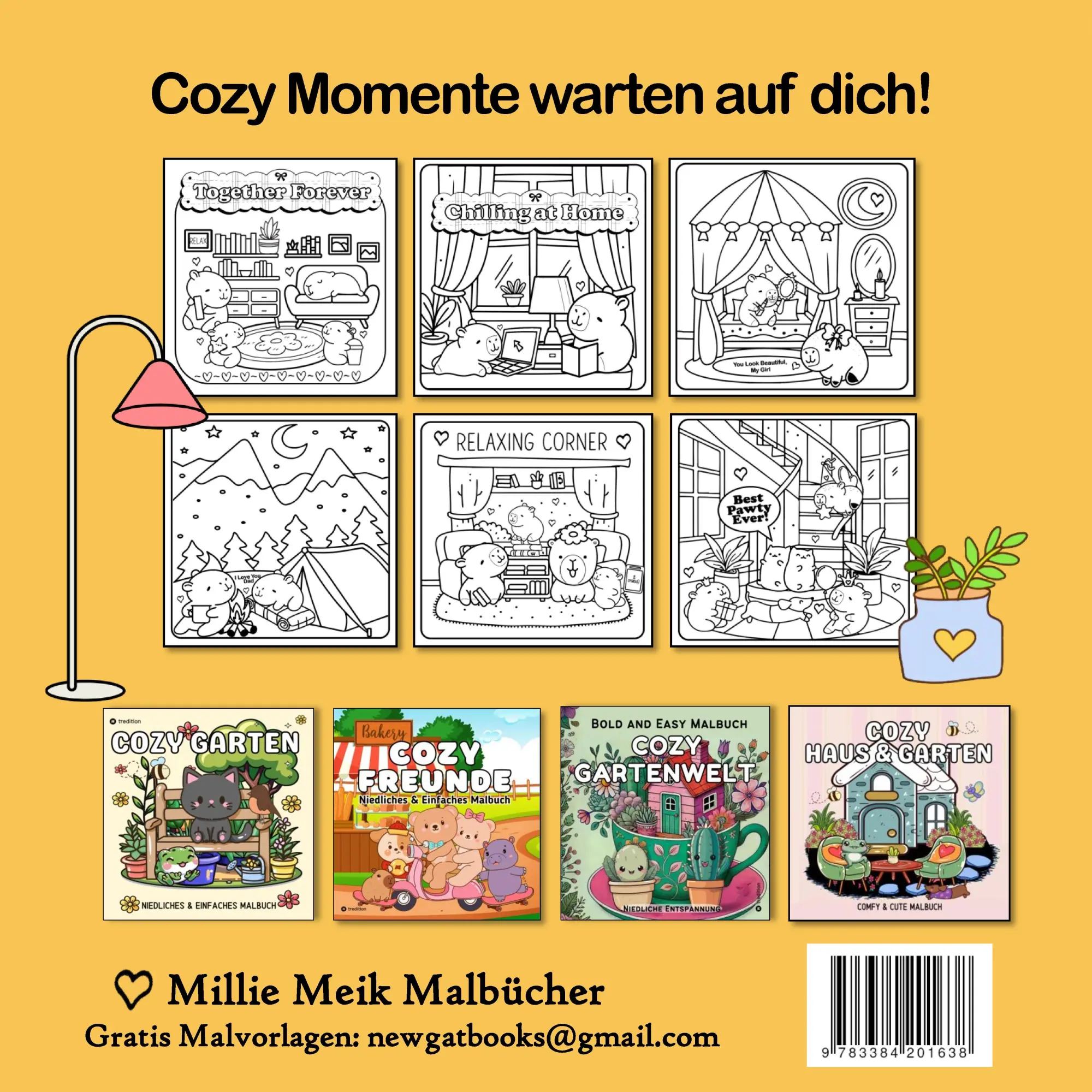 Rückseite: 9783384201638 | Cozy Malbuch für Erwachsene Cozy Family Cute &amp; Comfy | Millie Meik