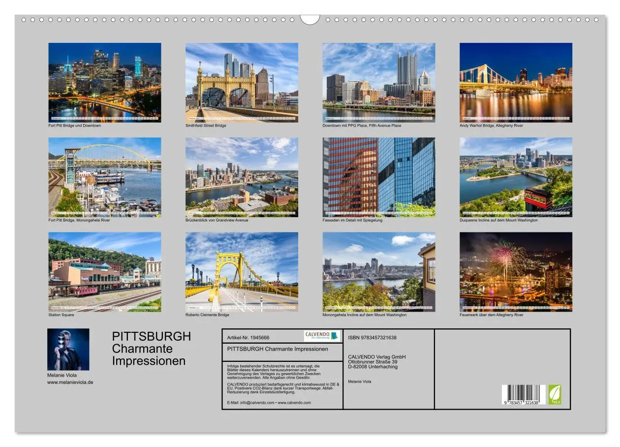 Bild: 9783457321638 | PITTSBURGH Charmante Impressionen (Wandkalender 2026 DIN A2 quer),...