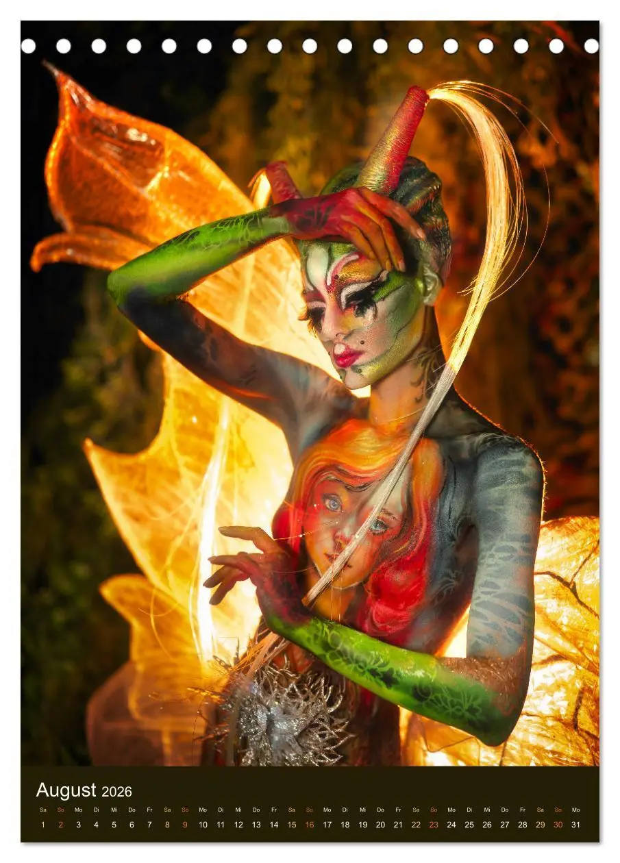Bild: 9783516271638 | Bodypainting Adventures (Tischkalender 2026 DIN A5 hoch), CALVENDO...