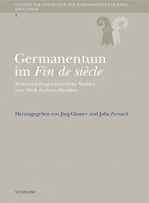 Cover: 9783796521638 | Germanentum im Fin de siecle | Jürg Glauser (u. a.) | Buch | Deutsch