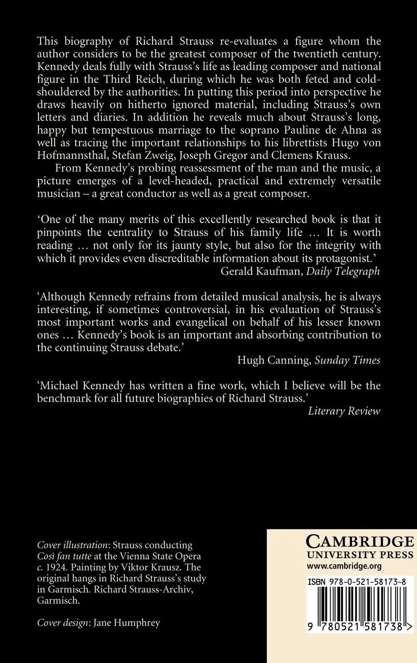 Rückseite: 9780521581738 | Richard Strauss | Michael Kennedy | Buch | Englisch | 2010