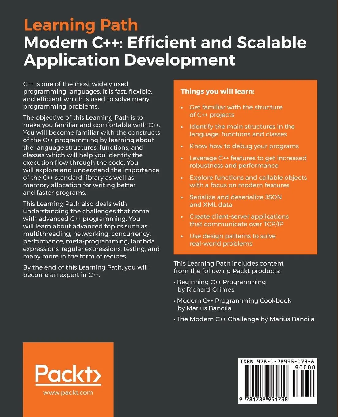 Rückseite: 9781789951738 | Modern C++ | Richard Grimes (u. a.) | Taschenbuch | Englisch | 2018