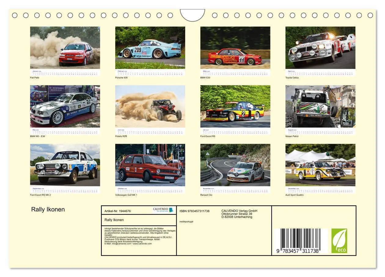 Bild: 9783457311738 | Rally Ikonen (Wandkalender 2026 DIN A4 quer), CALVENDO Monatskalender
