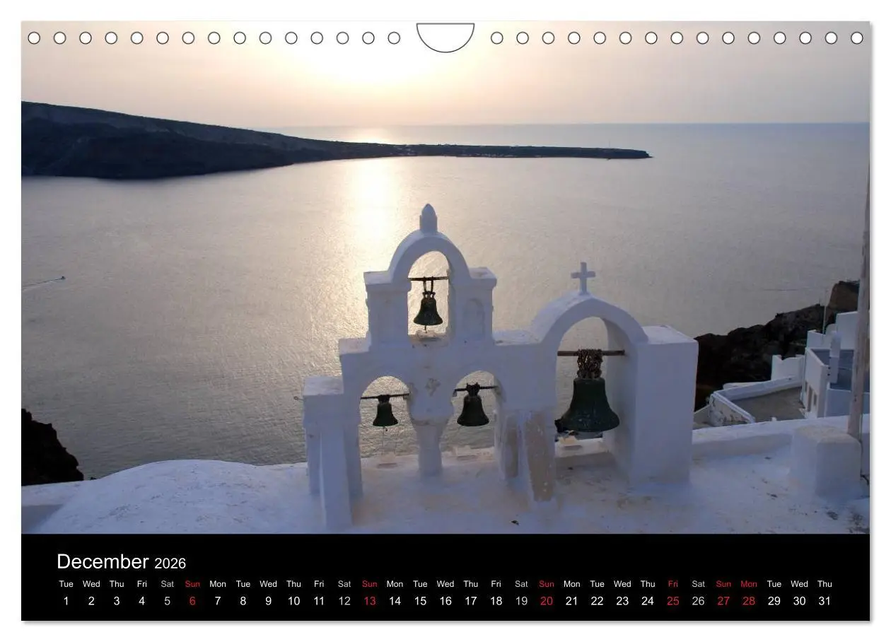 Bild: 9783516571738 | Lights of Santorini (Wall Calendar 2026 DIN A4 landscape), CALVENDO...