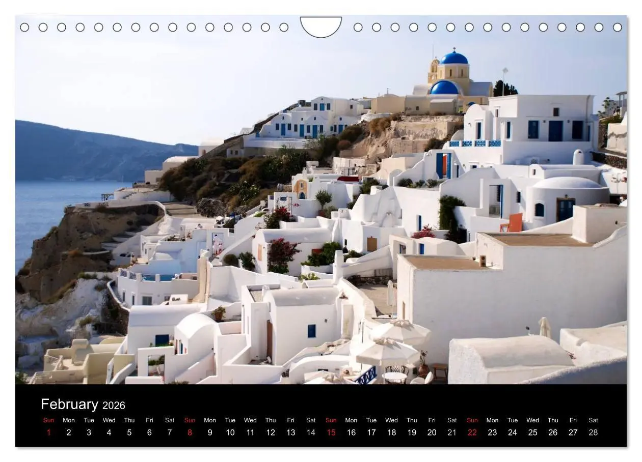 Bild: 9783516571738 | Lights of Santorini (Wall Calendar 2026 DIN A4 landscape), CALVENDO...