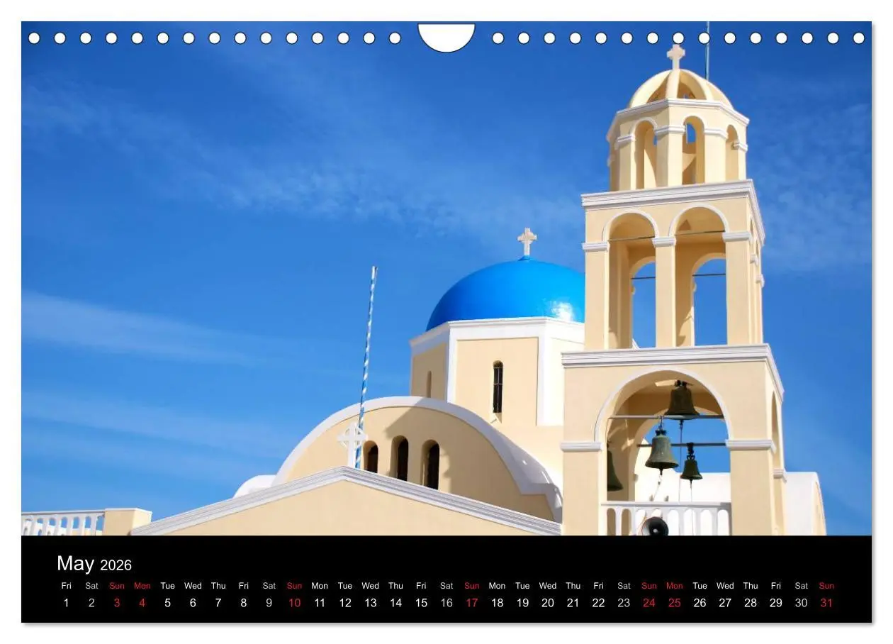 Bild: 9783516571738 | Lights of Santorini (Wall Calendar 2026 DIN A4 landscape), CALVENDO...