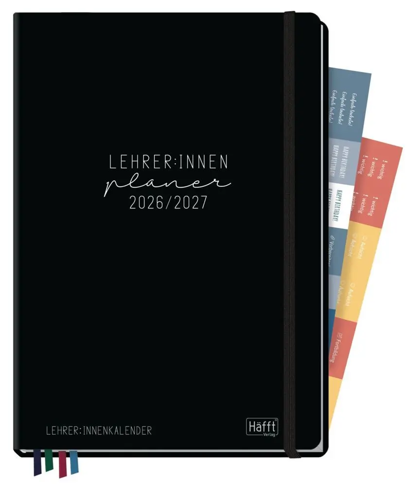 Cover: 4029357111838 | Lehrer-Planer A4+ 26/27 | Motiv [Black Edition] | Häfft-Verlag GmbH