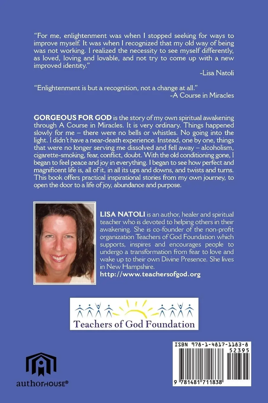 Rückseite: 9781481711838 | Gorgeous for God | Awakening through A Course in Miracles | Natoli