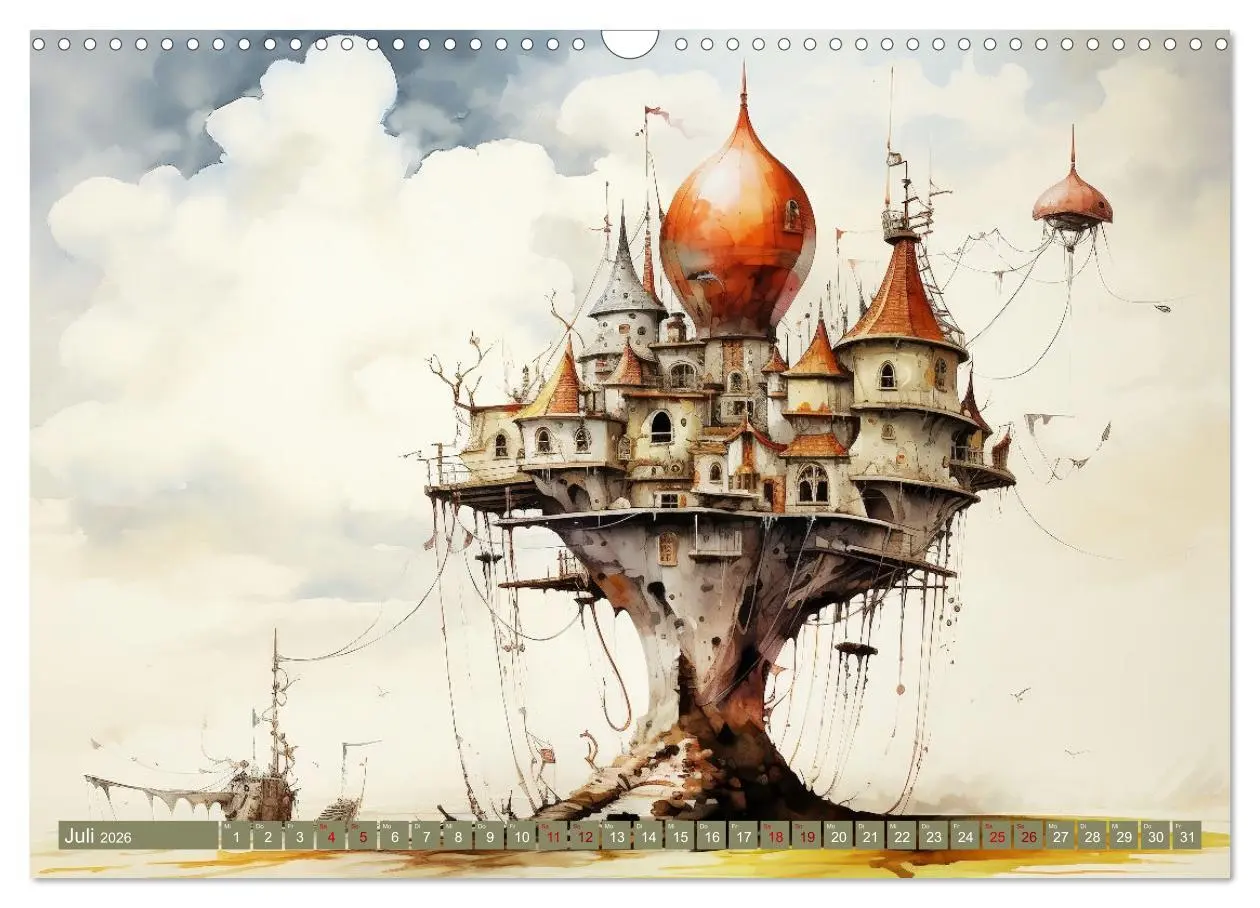 Bild: 9783457471838 | Kuriose Häuser (Wandkalender 2026 DIN A3 quer), CALVENDO...