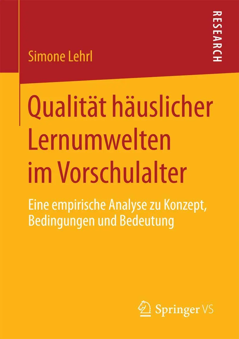 Cover: 9783658201838 | Qualität häuslicher Lernumwelten im Vorschulalter | Simone Lehrl | xv