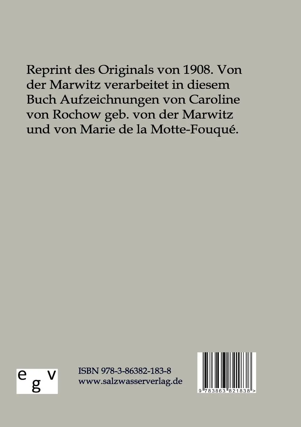 Rückseite: 9783863821838 | Vom Leben am Preußischen Hofe 1815-1852 | Luise von der Marwitz | Buch